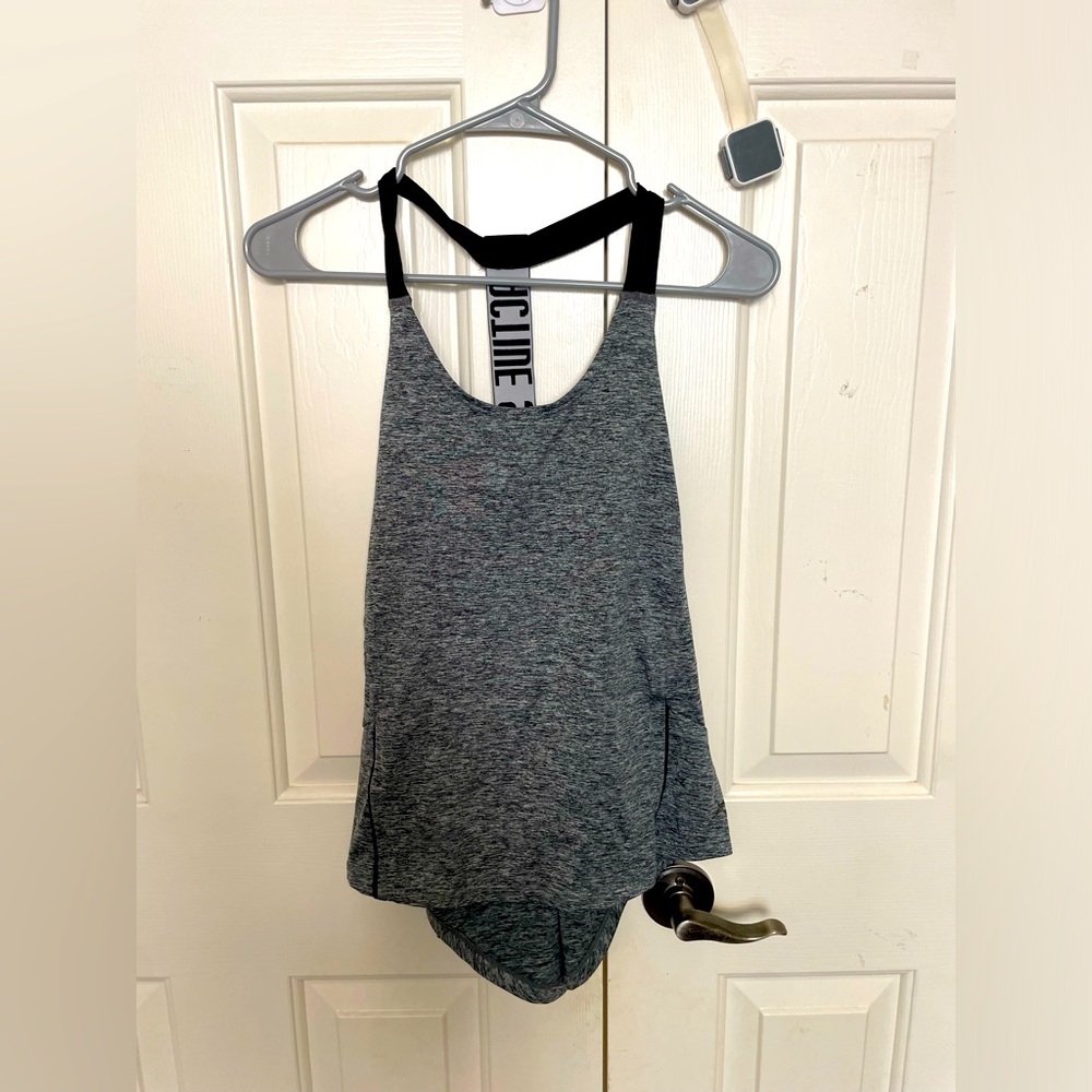 Black/grey workout top
